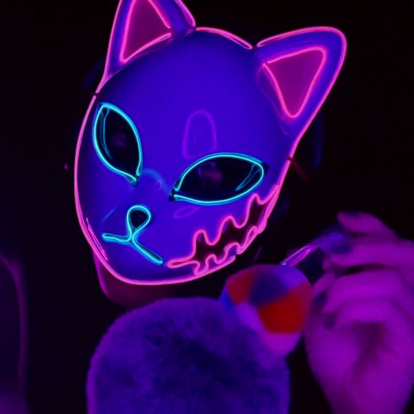 ASMR Neon Cat is giving you huge tingles