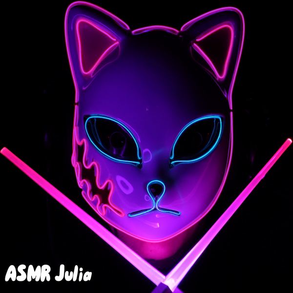 Purring ASMR Neon Cat is giving you huge tingles