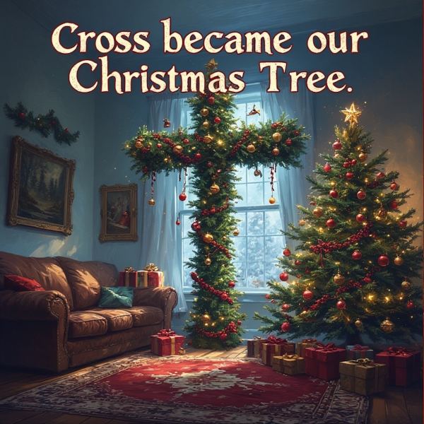 Cross became our Christmas Tree