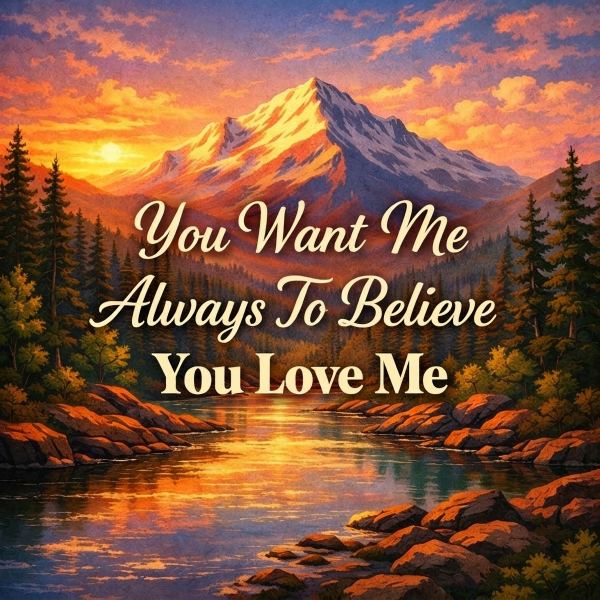 You Want Me Always To Believe You Love Me