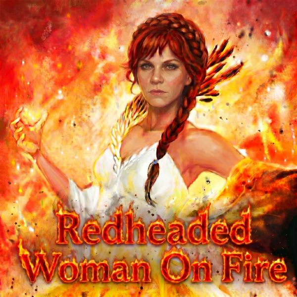Redheaded Woman On Fire