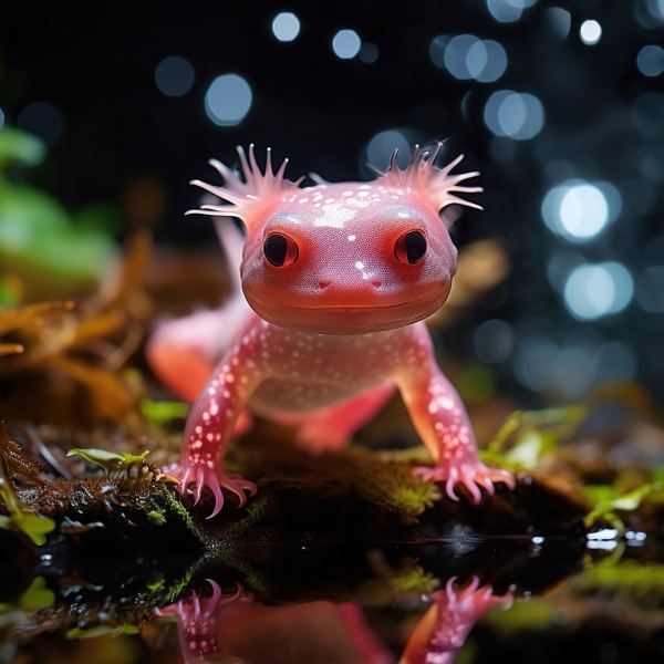 Five Pink Axolotls