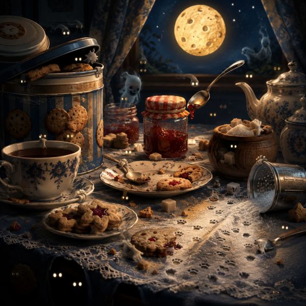 The biscuit moon smiles