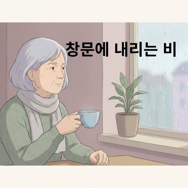 창문에 내리는