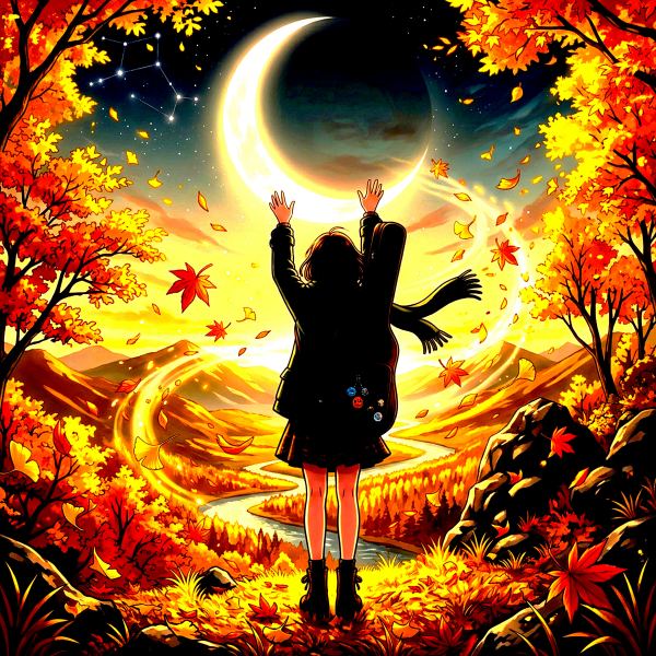 月の夜明けにー三日月ー